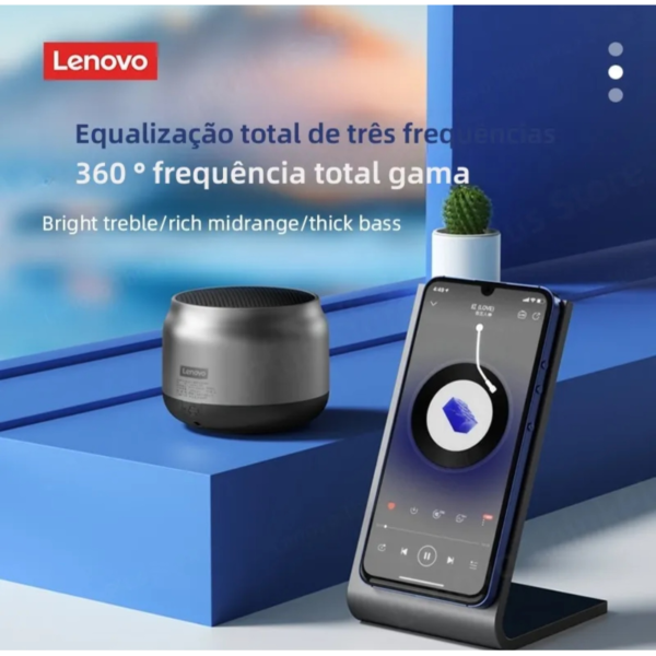 Mini Caixa Som Lenovo Bluetooth