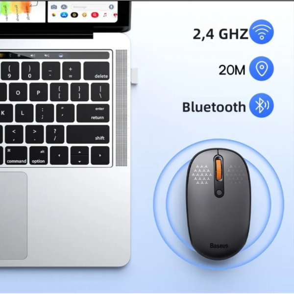 MOUSE BASEUS SEM FIO BLUETOOTH E WIFI 2.4 - Image 4